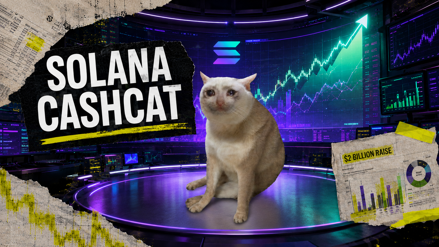 Cash Cat withdrawing cash from an ATM